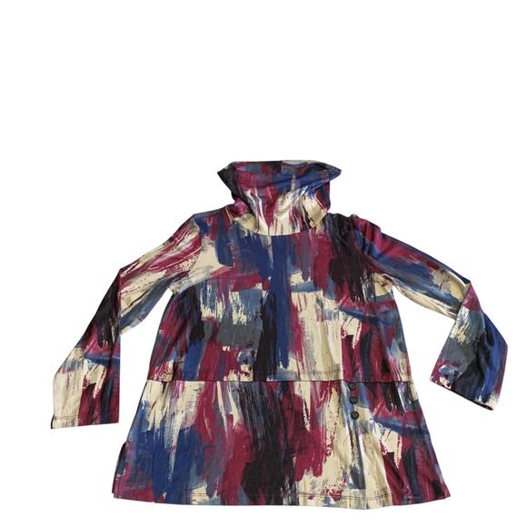 A' La Carte Women's Size M Pullover Mock Turtle Neck Top Blouse Brand New - Picture 12 of 15